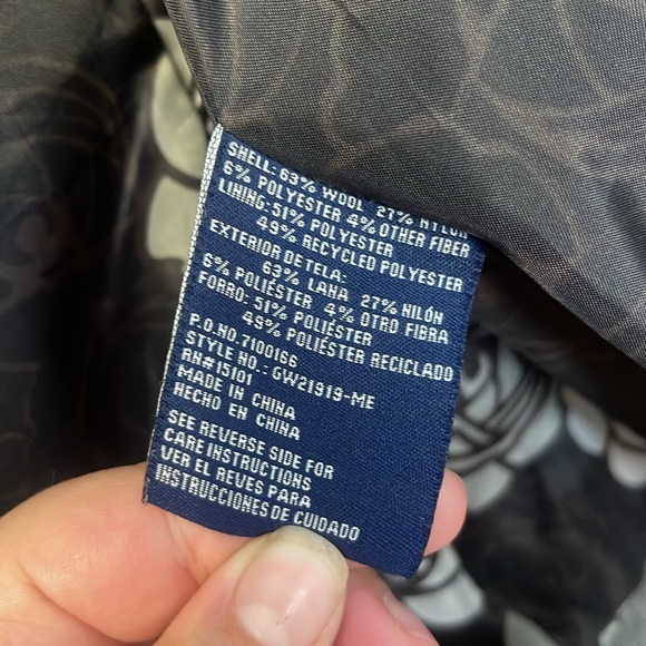 Shawl Collar Grey Studded Belt Peacoat 1X - Picture 6 of 8